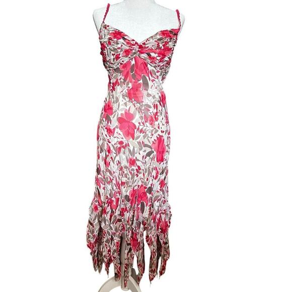 Vintage Y2K Woman’s Sangria Silk Lining Floral Fairy Dress Size 8 - Picture 2 of 10